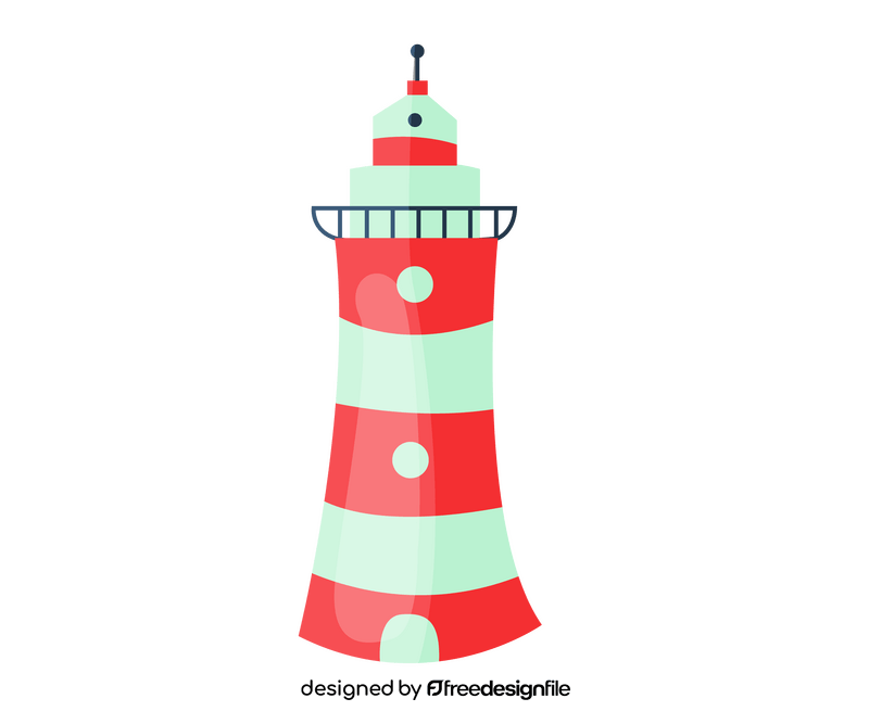 Free lighthouse by the sea clipart