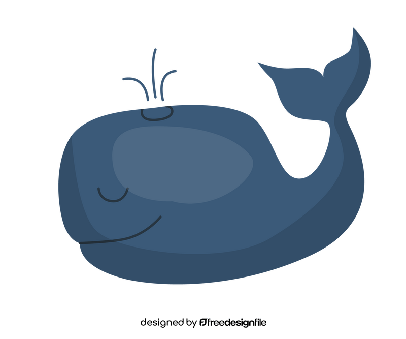 Cartoon whale clipart