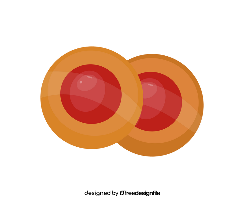 Jam biscuits drawing clipart