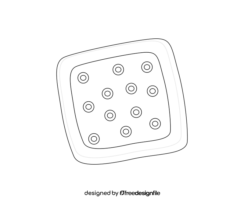 Free biscuit black and white clipart