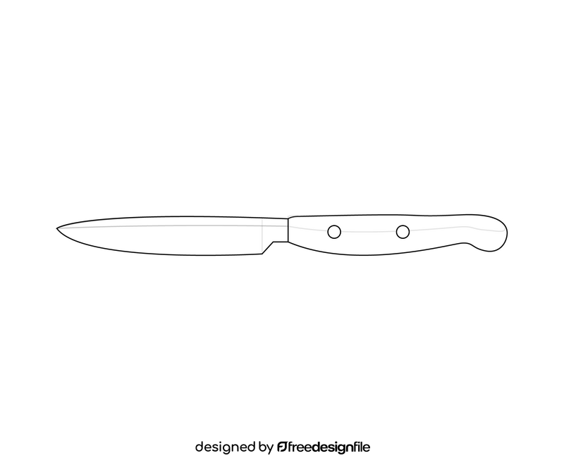 Free knife black and white clipart