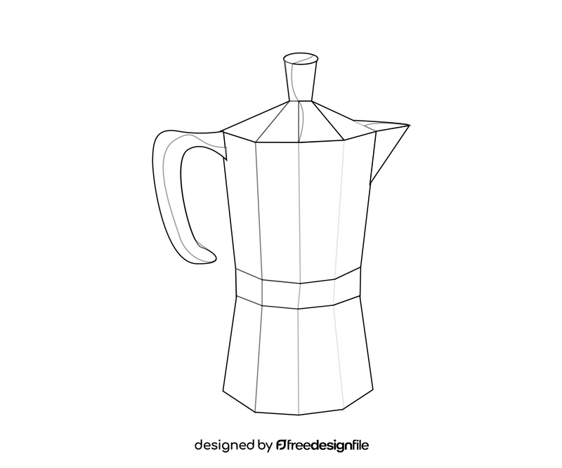 Free coffee boiler black and white clipart