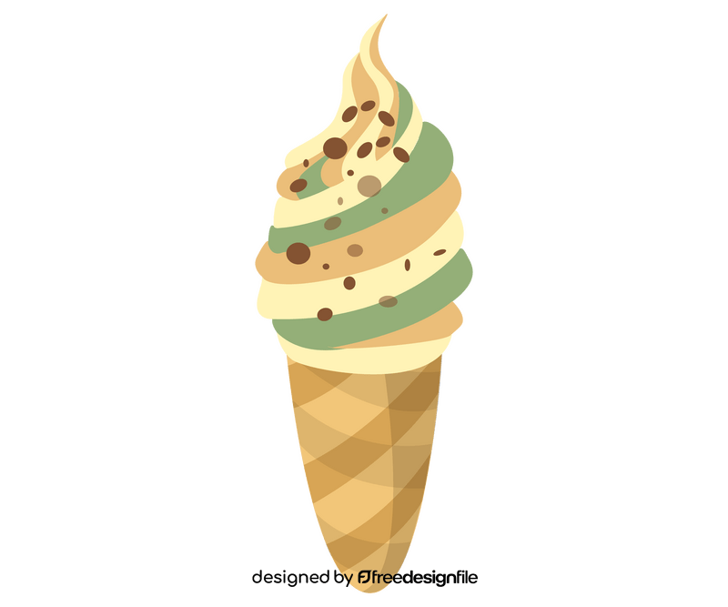 Cartoon ice cream cone clipart