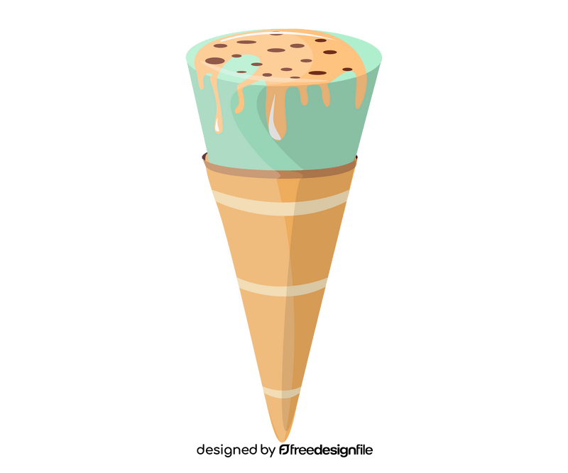 Waffle cone ice cream clipart