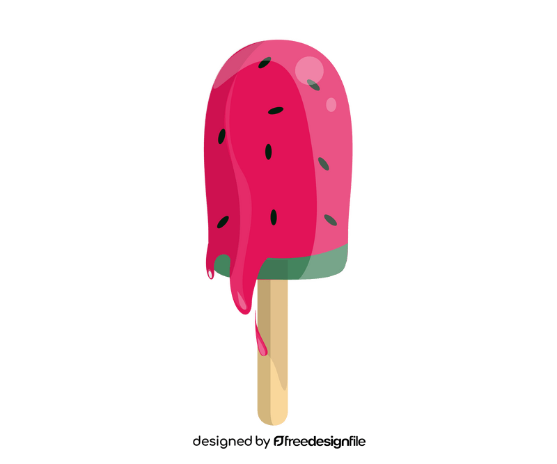 Watermelon ice cream illustration clipart