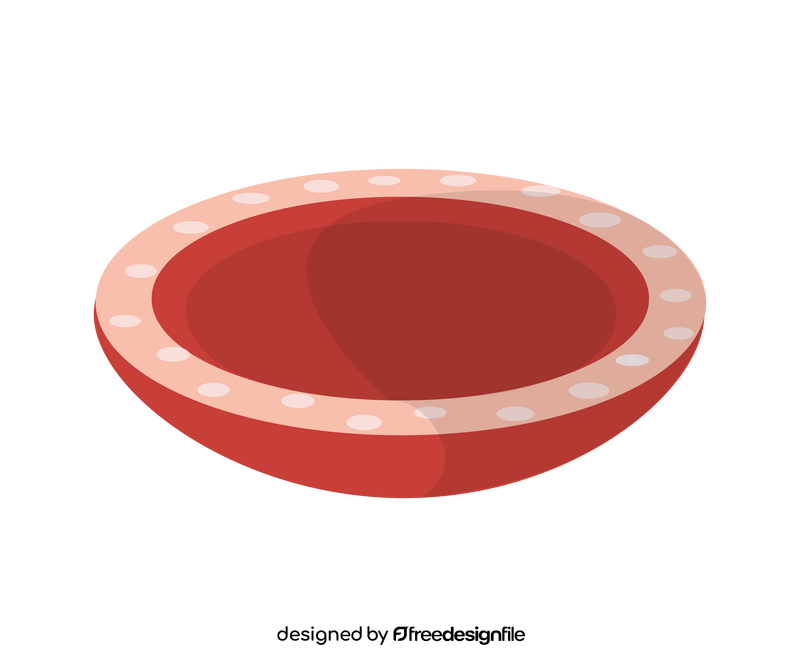 Red plate drawing clipart