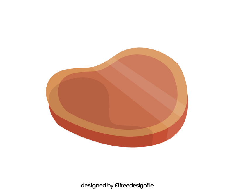 Cartoon raw steak meat clipart