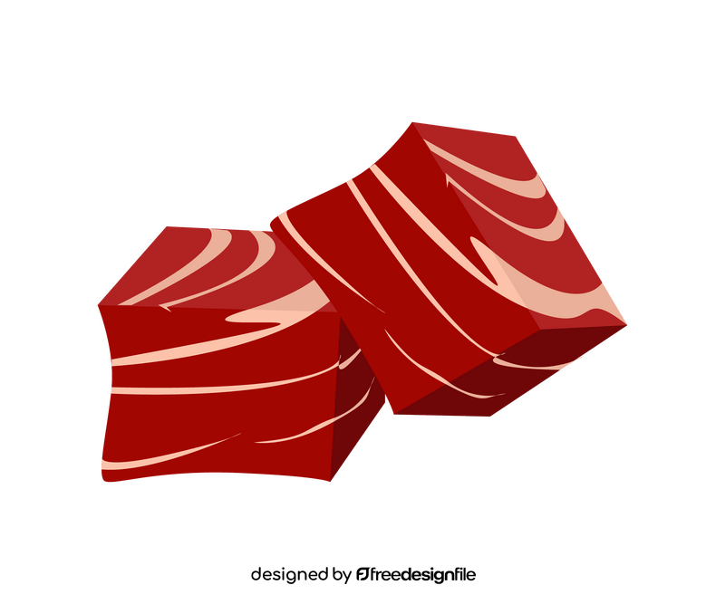 Raw meat cube clipart