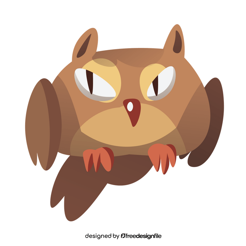 Owl sitting clipart