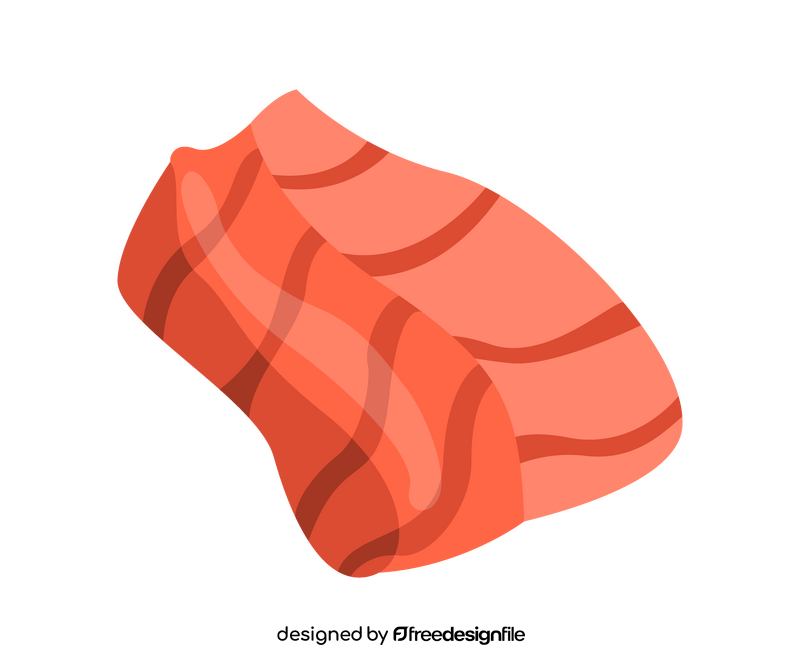 Salmon steak meat illustration clipart