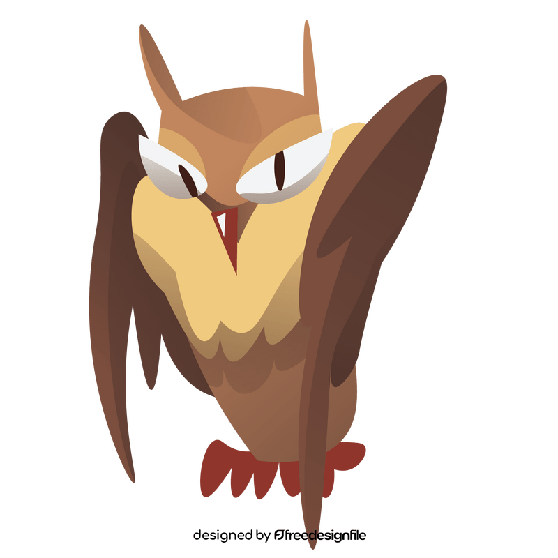 Scary owl clipart