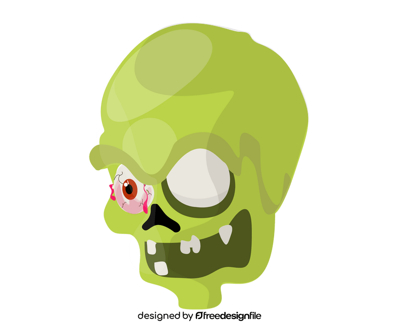 Free zombie skull clipart