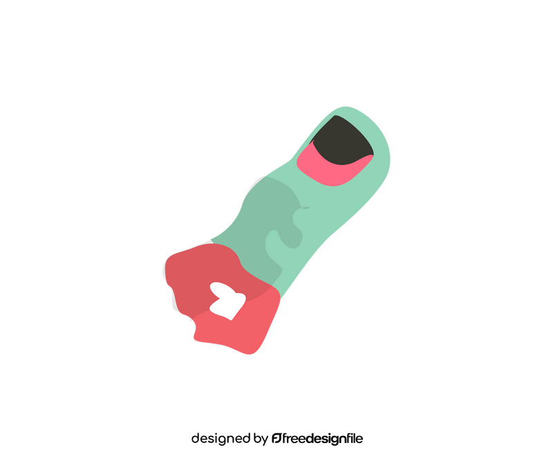 Zombie finger drawing clipart