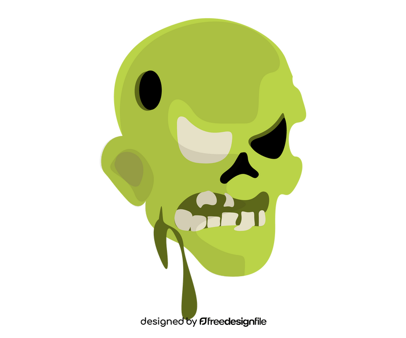 Zombie skull clipart