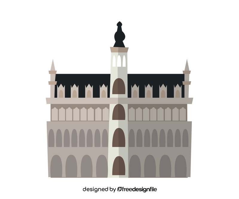 King’s House, Brussels, Belgium illustration clipart