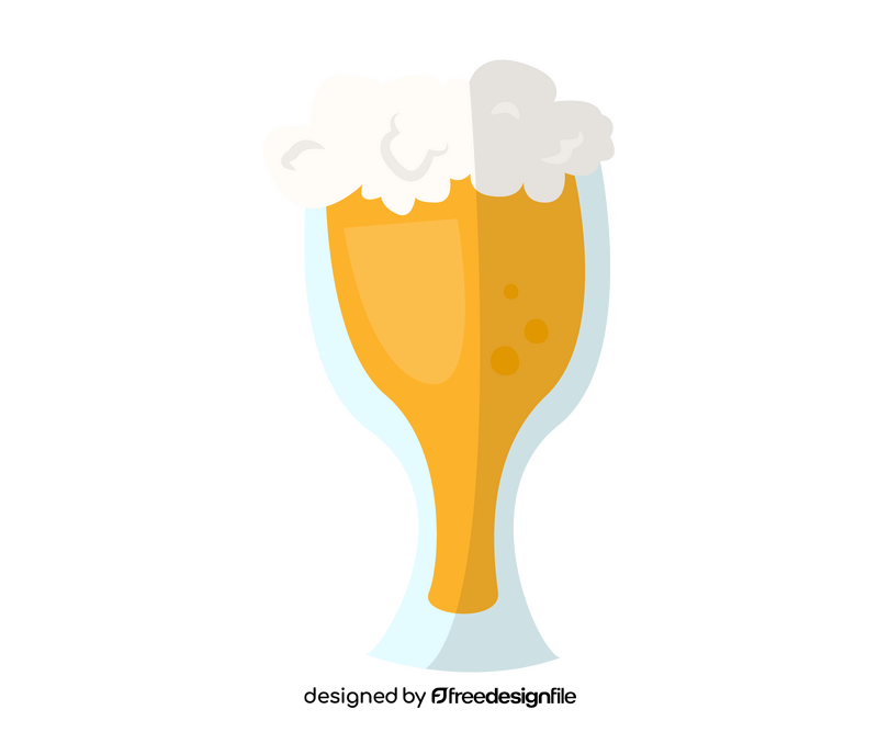 Glass of Belgian beer clipart