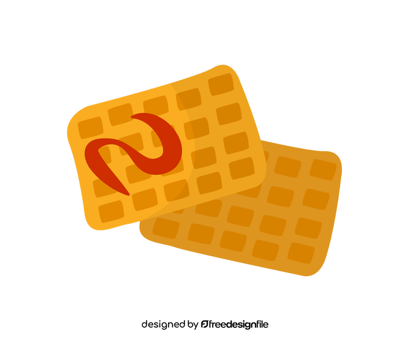 Belgian waffles illustration clipart