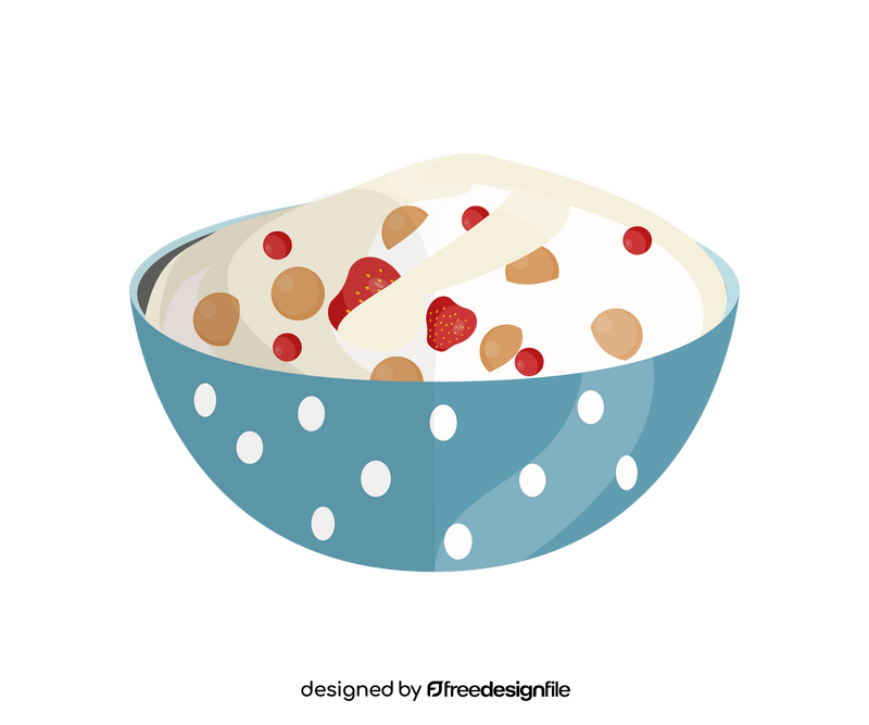Fruit porridge illustration clipart