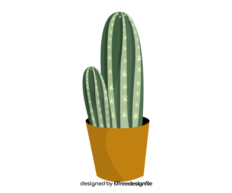 Cactus in pot clipart