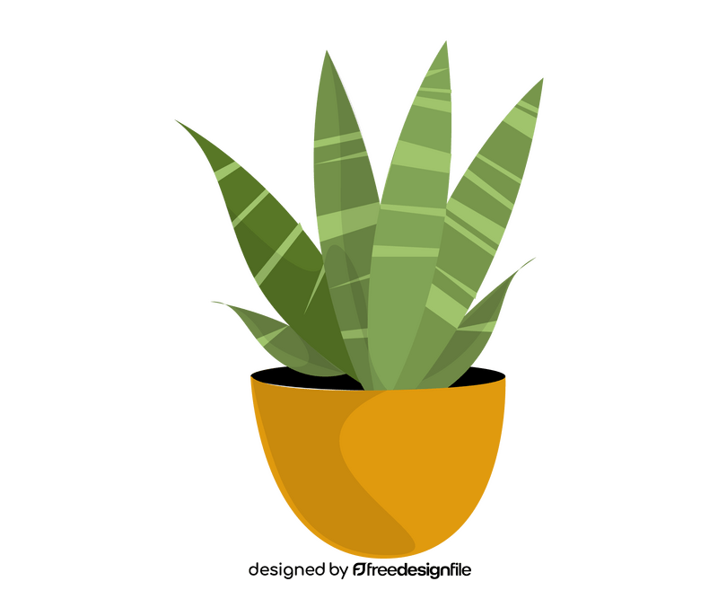 Aloe cactus cartoon clipart