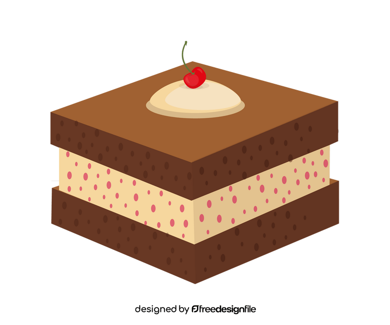 Mini chocolate cake clipart