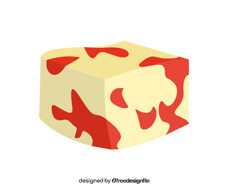 Cheese cube illustration clipart