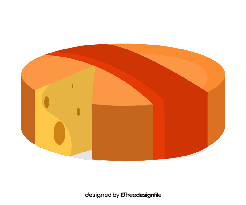 Round cheese drawing clipart