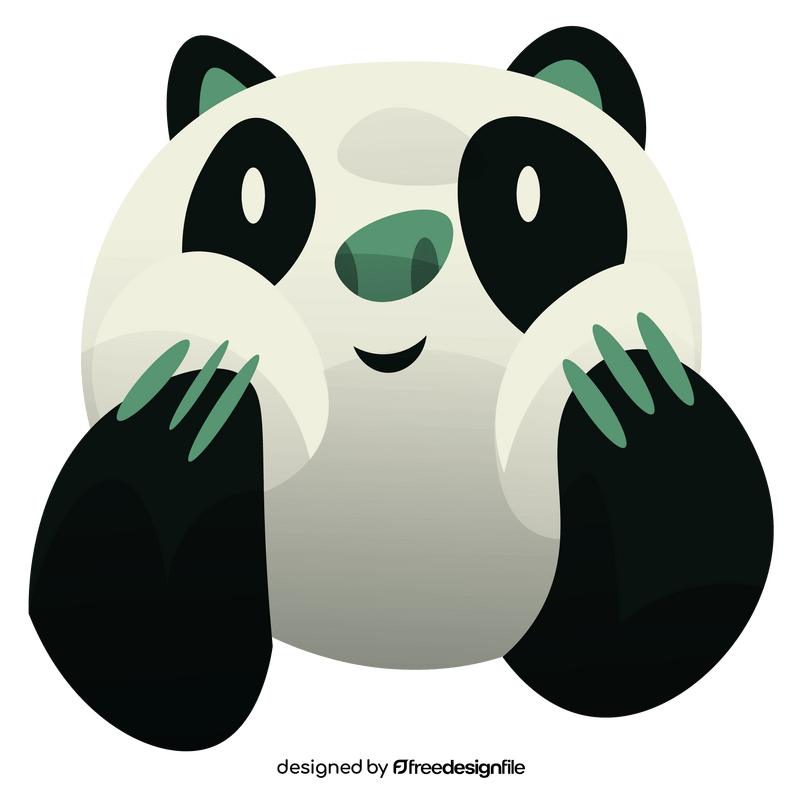 Cute panda cheeks clipart