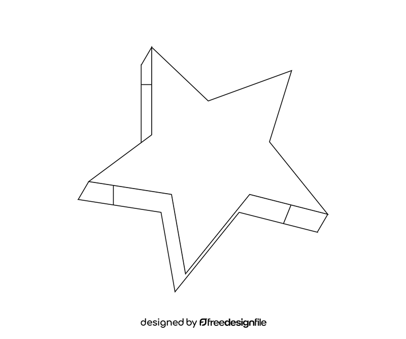 Free Christmas star black and white clipart