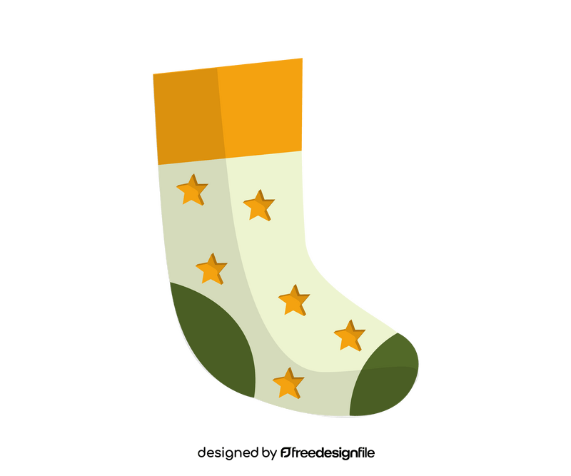 Cartoon Christmas socks clipart