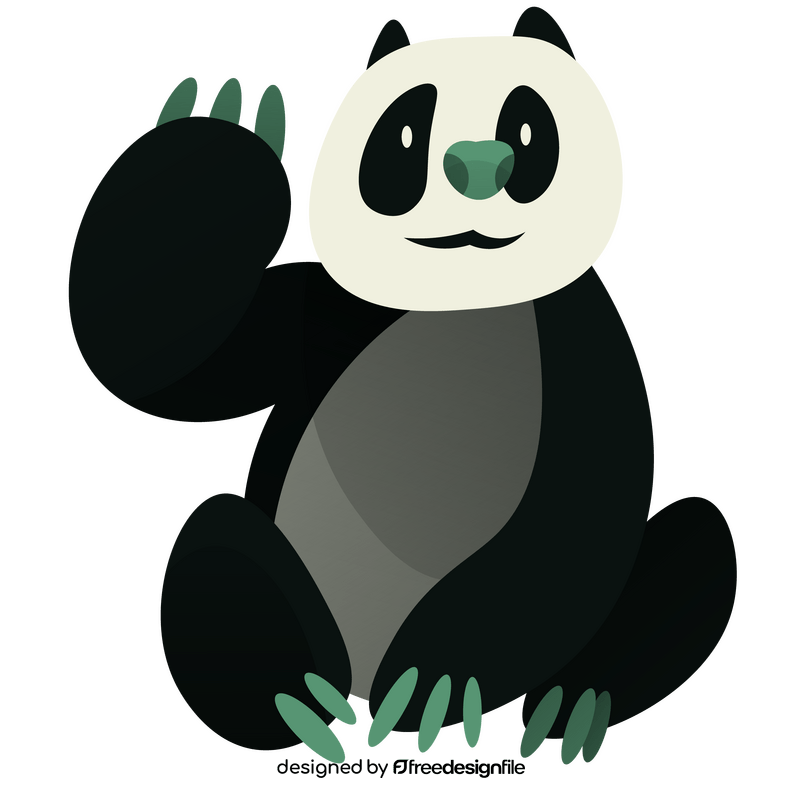 Cartoon panda greeting clipart
