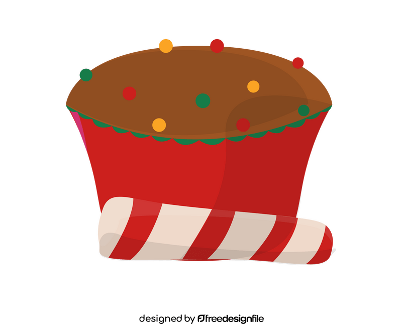 Cartoon Christmas cake clipart