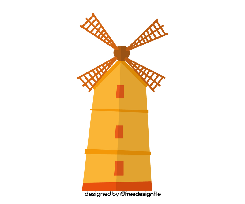 Denmark windmill illustration clipart