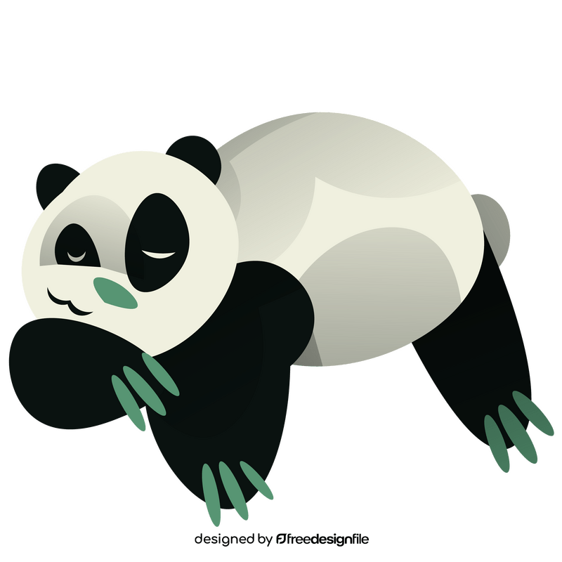 Panda sleeping clipart