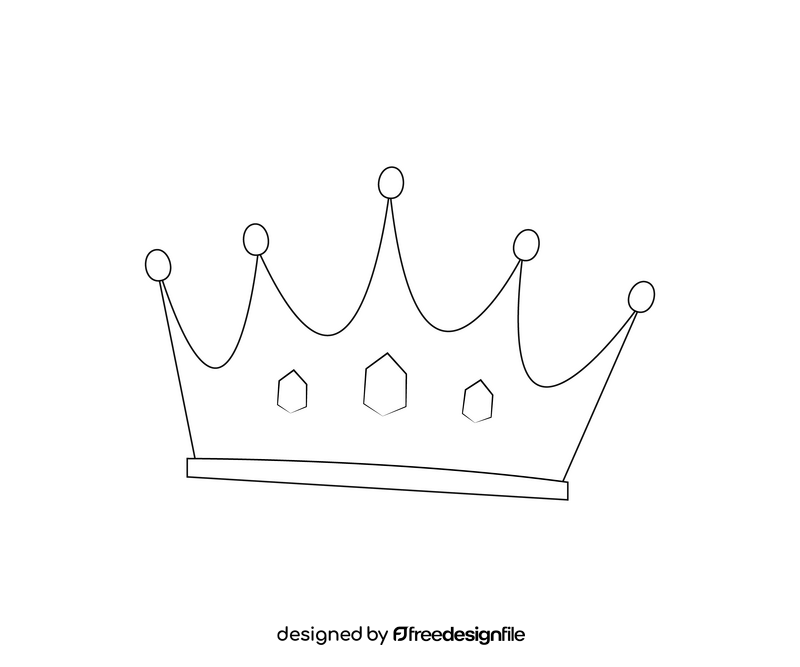 Danish crown black and white clipart