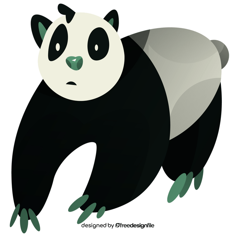 Cartoon panda animal clipart