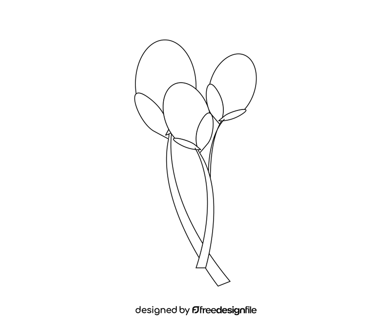 Flower black and white clipart