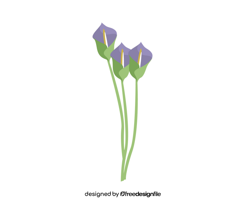 Cartoon lily flower clipart