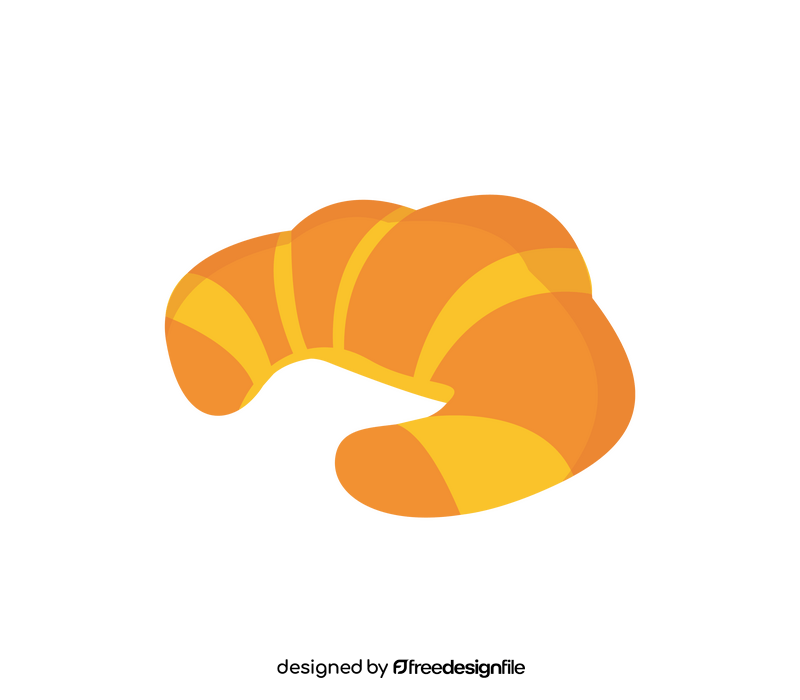Cartoon French croissant clipart