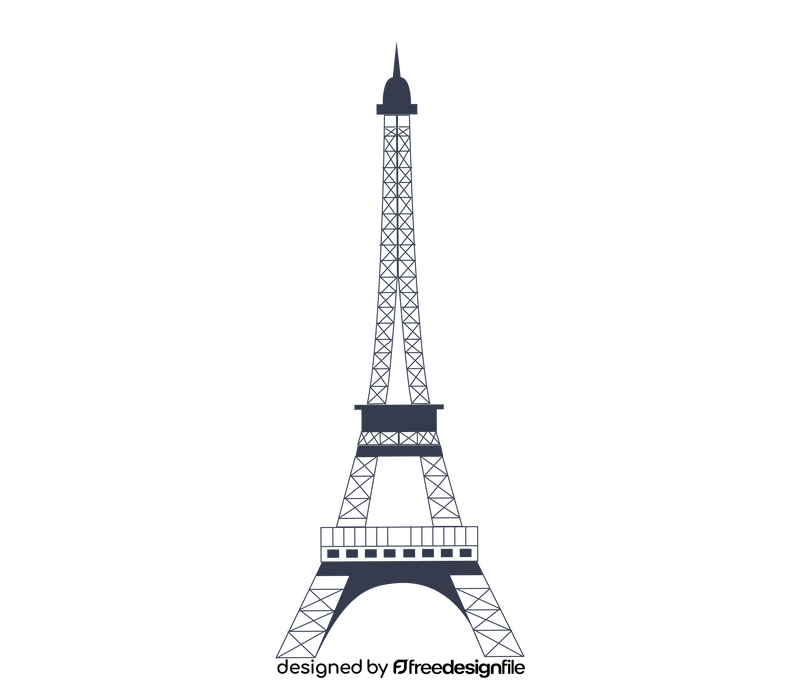 Cartoon Eiffel Tower, France clipart