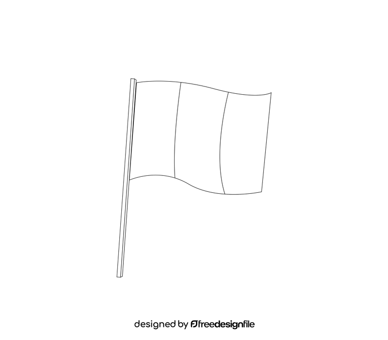 France flag illustration black and white clipart