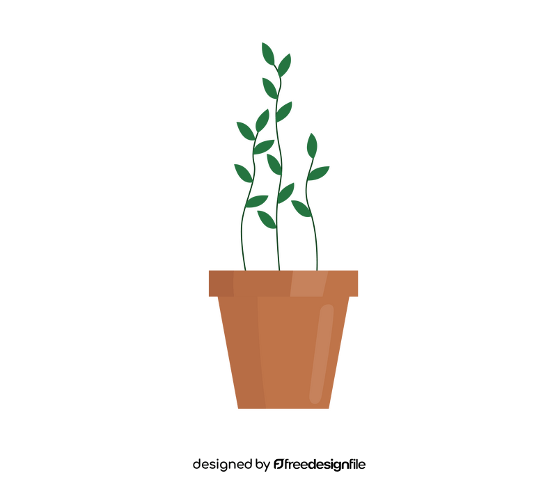 Flower plant in a pot clipart