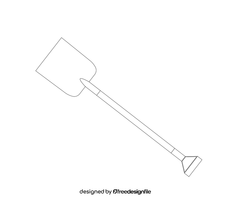 Free garden shovel black and white clipart