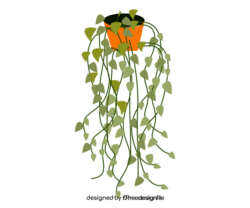 Cartoon English ivy plant clipart