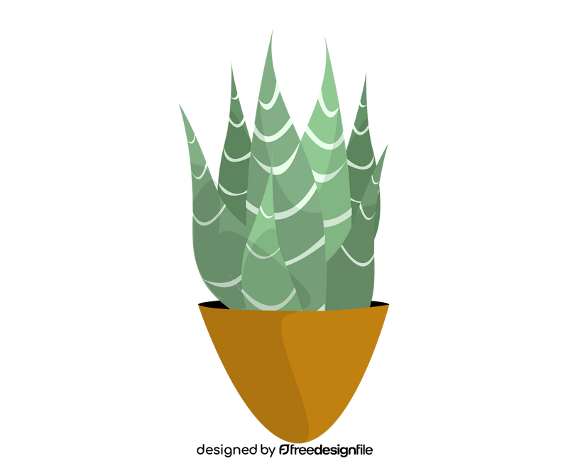 Aloe vera plant clipart