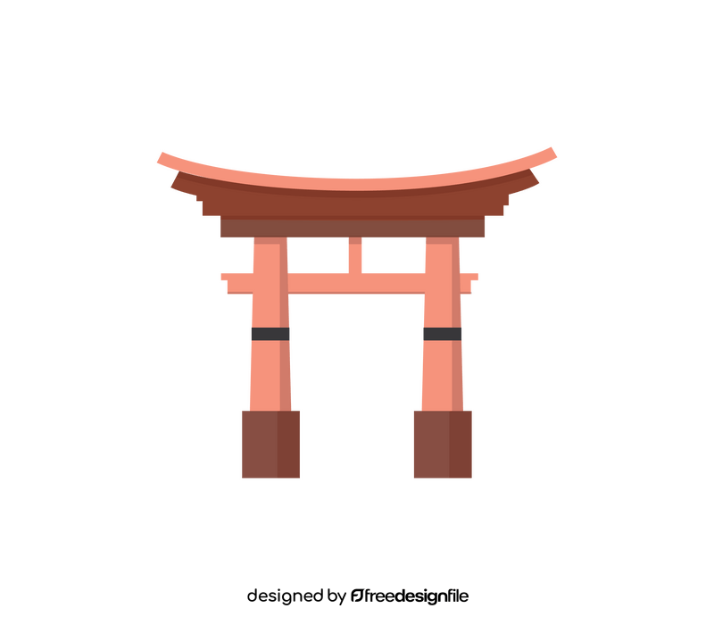 Japanese torii gate clipart