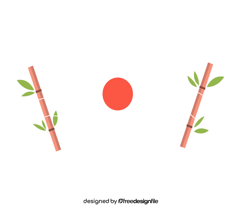 Japan flag illustration clipart
