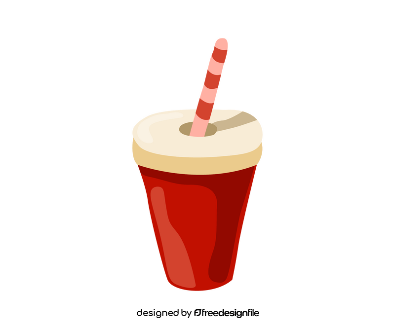 Cartoon coca cola in a cup clipart