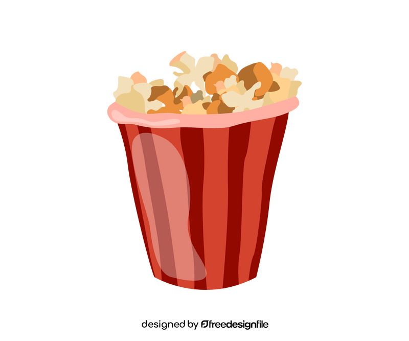 Popcorn in paper box clipart
