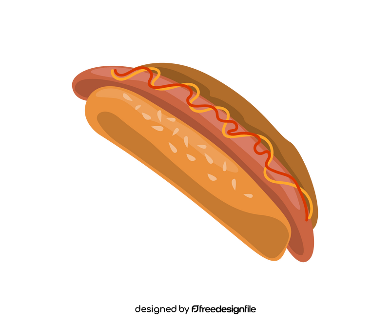 Hot dog drawing clipart
